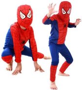 Spiderman Pak - Verkleedpak Jongens - Verkleedkleding - Kinderkostuum - Kind 5-6 jaar - 105-116 - Rood / Blauw