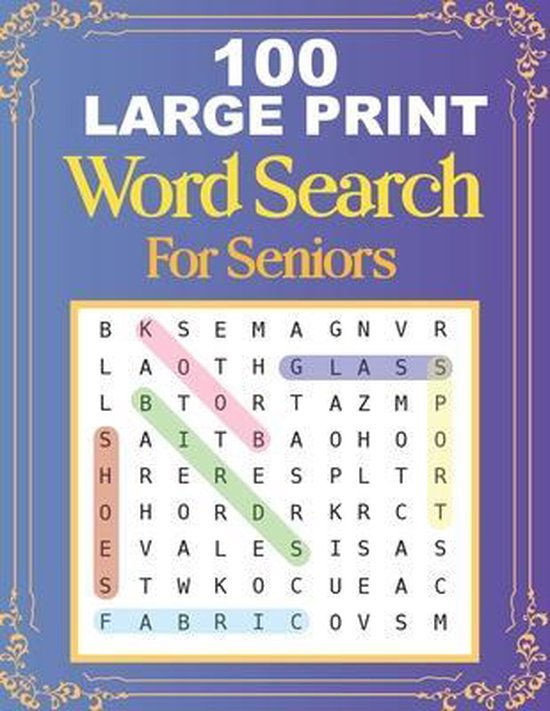 100 Large Print Word Search For Seniors - cover