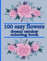 100 easy flowers coloring book for adult