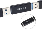 USB 3.0 - USB A naar A | Zwart |USB connector | USB kabel verlengen | USB verloop | USB-A Female connector | USB-A naar USB-A