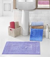 2 {Purple Badmat, 100% Microvezel dun, Zacht, Voeten & Grieks design, Gemaakt in Türkiye}