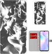 Voor Xiaomi Redmi 9A Cloud Fog Pattern Horizontal Flip Leather Case met houder & kaartsleuf & portemonnee (zwart)