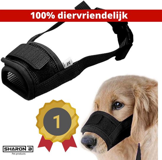 Muilkorf Zwart Maat XXL - Voor grote honden - Tegen agressie, bijten en blaffen
