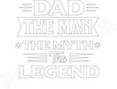 T-shirt | Vaderdag | The legend - S, Wit