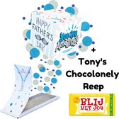 Boemby - Vaderdag Cadeautje - Exploderende Confettikubus - Vaderdag kaart - Tony's chocolade cadeau - Vaderdag geschenkset - Brievenbus Cadeau - Origineel en Uniek