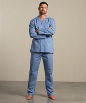 Eskimo heren pyjama katoen doorknoop - Pale  - S   - Blauw