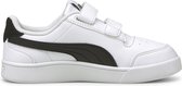 PUMA Shuffle V PS Unisex Sneakers - Puma White-Puma Black-Puma Team Gold - Maat 27