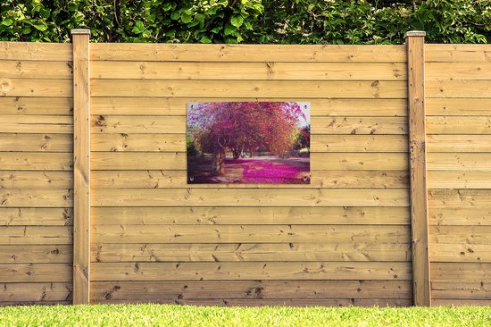 Affiche de jardin Lodi Gardens - Arbres en fleurs dans les jardins de Lodi en Inde poster de jardin toile en vrac 90x60 cm - Toile de jardin / Toile d'extérieur / Peintures pour l'extérieur (décoration de jardin)