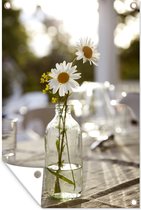 Marguerites dans un vase en verre 60x90 cm