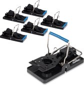 GuardX® 6x Kunststof Muizenval - Killbar Design - Ongediertebestrijding - Rattenval voor binnen en buiten - Muizenklemmen set
