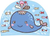 Kinder badmuts - douchemuts kinderen - badmuts zwemmen - blauw walvis