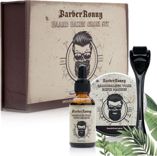 BarberRonny® - Beard bosses Growth Set de Soin de la barbe - Huile de barbe  - Roller... | bol.com