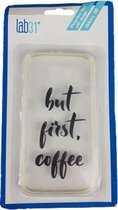 Samsung Galaxy S6 Hoesje ''But First Coffee'' - Transparant - Kunststof