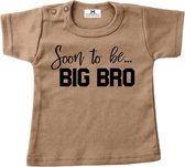 Grote broer T-shirt tekst-Soon to be big bro-Maat 80