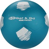 Get & Go Voetbal PVC - 21 cm - Blauw/Wit/Antraciet - 21