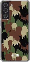 6F hoesje - geschikt voor Samsung Galaxy S21 FE -  Transparant TPU Case - Graffiti Camouflage #ffffff