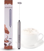 Vienna Coffee Melkopschuimer Electrisch - Handmatig - incl Batterijen - Melkschuimer - Milk Frother - RVS