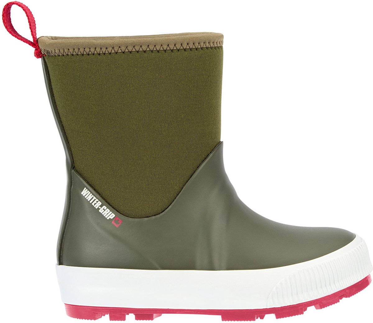 Winter-grip Snowboots Jr Neo Welly Legergroen/ 31 Rood