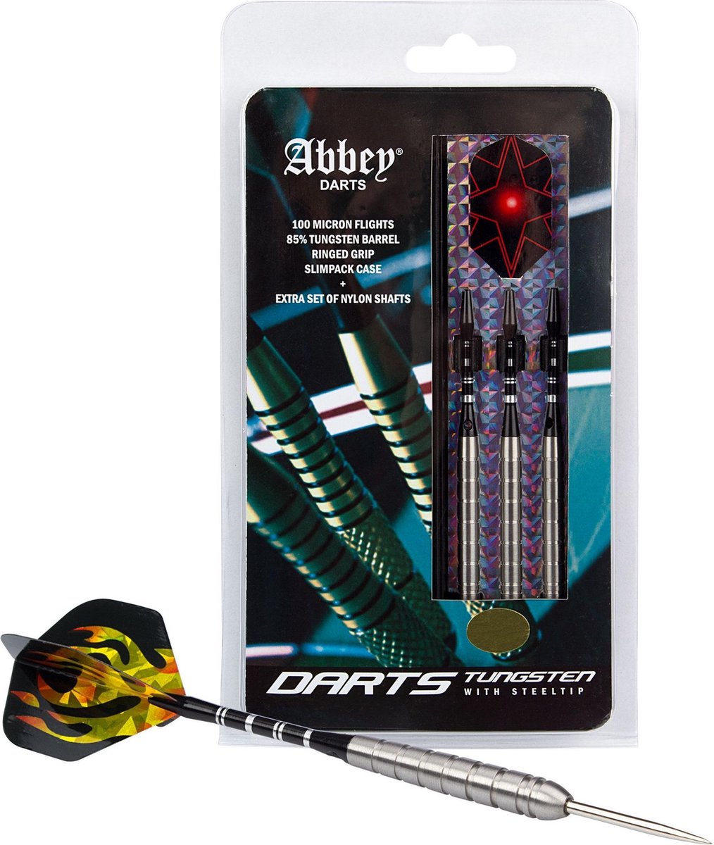 Abbey Darts Darts - 85% Tungsten - Zilver - 24
