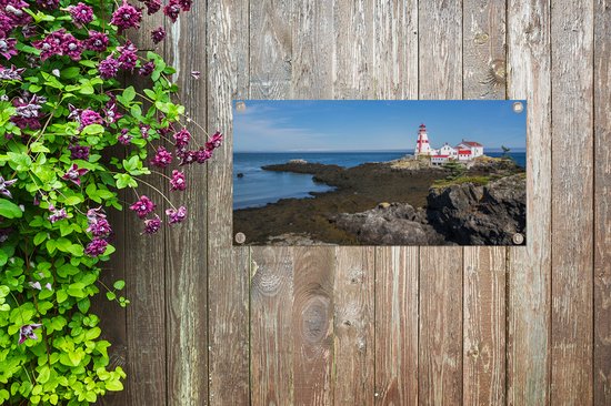 Le phare de Head Harbour situé sur l'île de Campobello au Fundy Bay Garden Poster 80x40 cm - petit - Toile de jardin / Toile d'extérieur / Peintures pour l'extérieur (décoration de jardin)