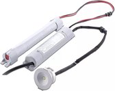 LED Noodverlichting op Batterijen - Nicron Nivon - 3W - Natuurlijk Wit 5500K - Inbouw - Mat Wit - Kunststof