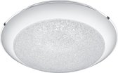 LED Plafondlamp - Plafondverlichting - Torna Pontino - 20W - Natuurlijk Wit 4000K - Rond - Mat Wit - Glas