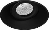 Spot Armatuur GU10 - Primux Nivas Pro - Inbouw Rond - Mat Zwart - Aluminium - Trimless - Kantelbaar - Ø150mm