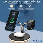 3 in 1 MagSafe Draadloze Oplader - Apple/Android - 1 Jaar Garantie - Zwart