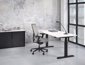 OrangeLabel Desk Basic 120x80 Wit blad & zwart onderstel. Hoogte verstelbaar 65-130cm