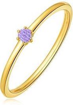 Petit Comité Vintage Hammered Gouden Ring Amethist (56 mm) | cadeau dames