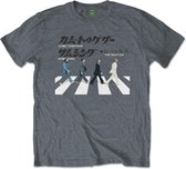 The Beatles Heren Tshirt -XL- Abbey Road Japanese Grijs