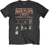 Pink Floyd Mens Tshirt -L- Carnegie '72 Eco Zwart