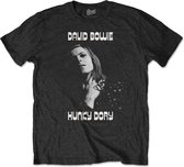 David Bowie Heren Tshirt -XL- Hunky Dory 1 Zwart