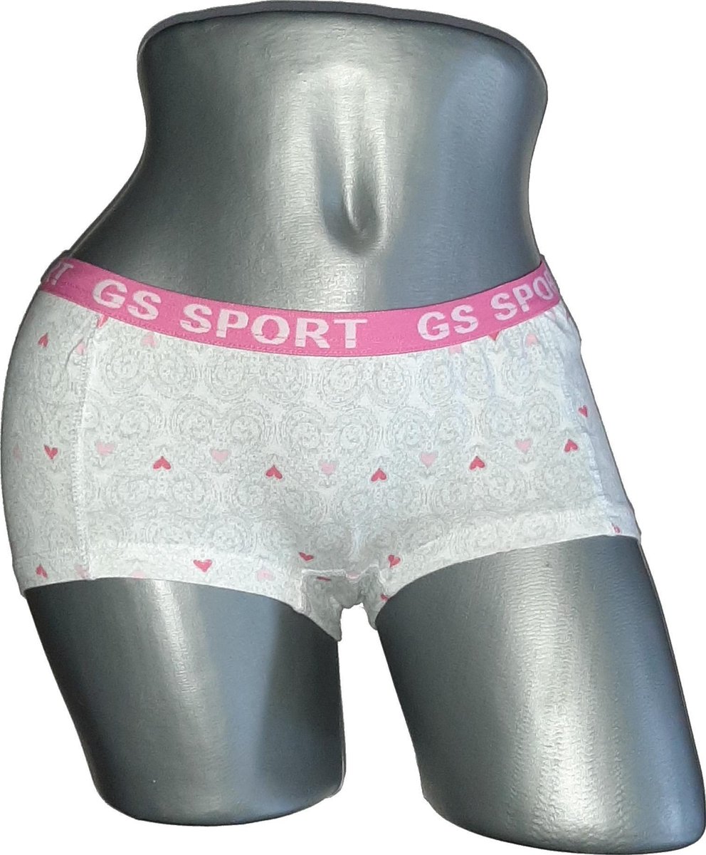 GS-Sport Dames Boxers Roze/Wit 2-Pack maat L | bol.com