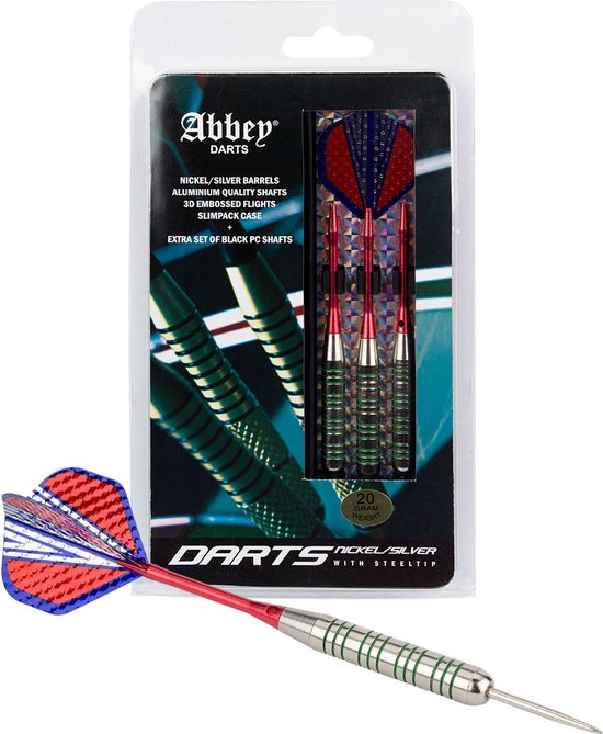 Abbey Darts Steeltip Darts - Nickel/Silver - 24 - Abbey