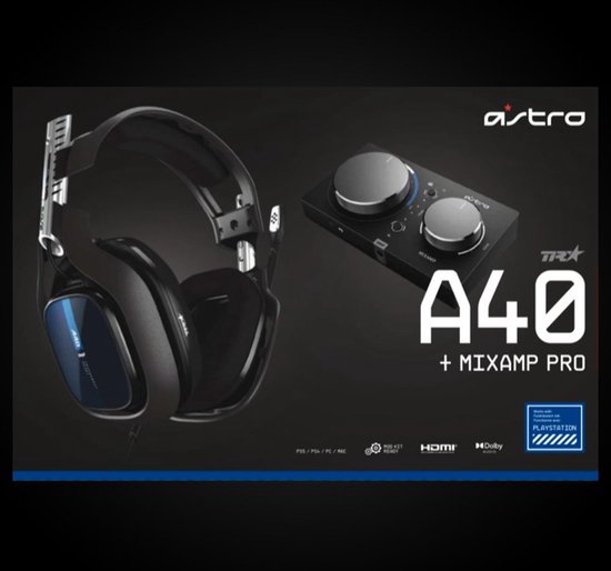 ASTRO Gaming A40 TR + MixAmp Pro TR Casque Avec fil Arceau Jouer Noir, Bleu  | bol.com