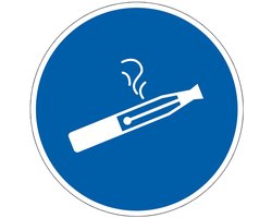 E-sigaretten toegestaan bord - kunststof 300 mm