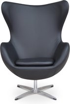 Egg Chair - Bycast - Leder - Zwart - Design