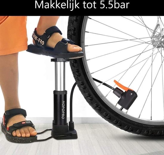 Prival Fietspomp – Vloerpomp met Voet – Universeel — afbeelding 2