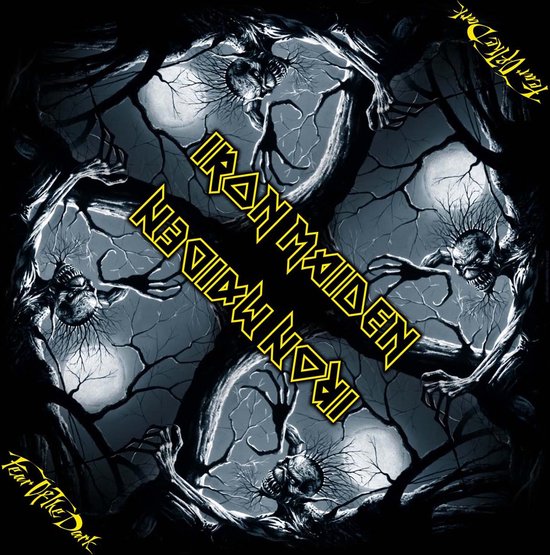 Iron Maiden Bandana Fear Of The Dark Zwart