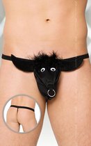 Softline Collection - Grappig stier string voor heren- zwart S t/m L