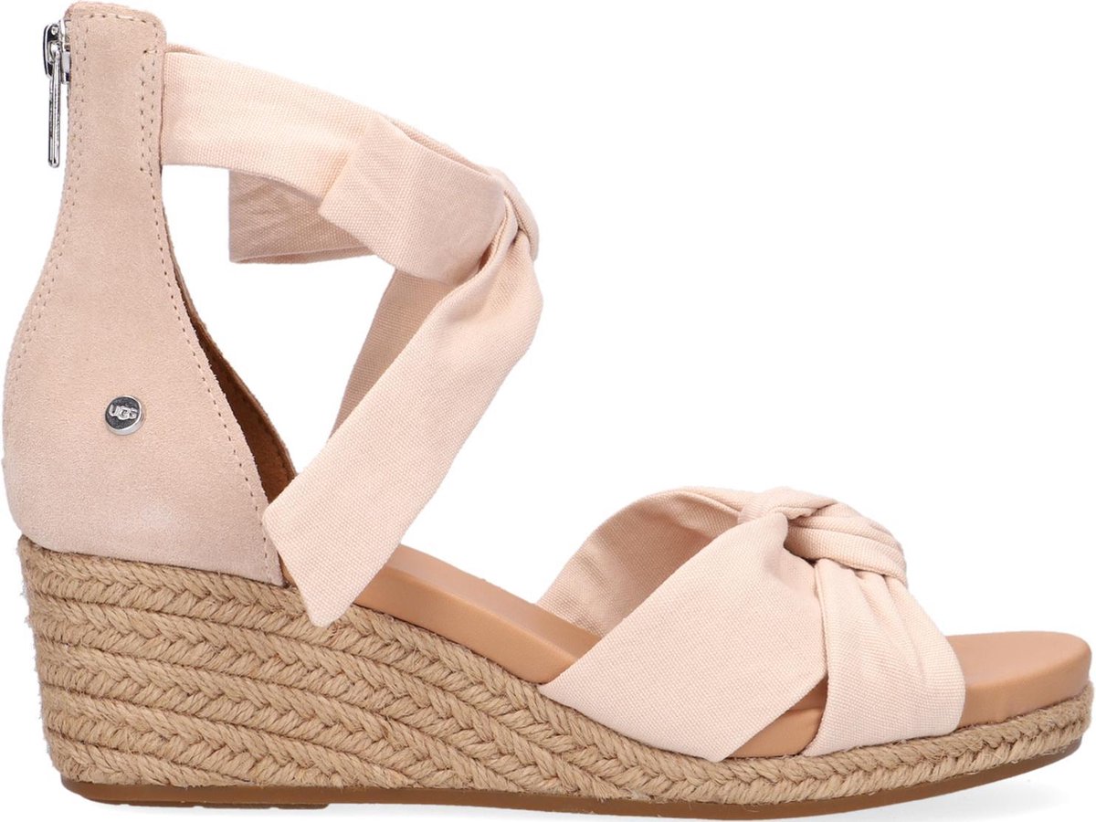 UGG W Yarrow Sandalen Met Sleehak Dames Beige - Schoenen.nl