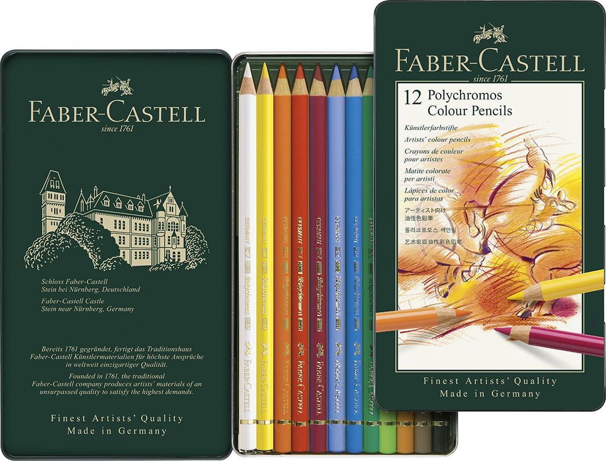 crayon de couleur Faber-Castell Polychromos caisse en bois 72 pcs