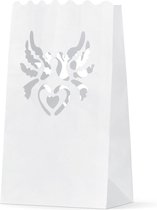 Candle Bags Bruiloft Duiven 26cm 10st
