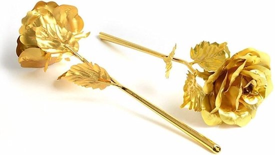 Vastu 24K Gouden Rozen (2 stuks)- Trouw & Liefde - Bosje Rozen - Woonaccessoire - Decoratie - Verjaardag - Cadeautip - Ambachtelijk - Luxe Gift Box
