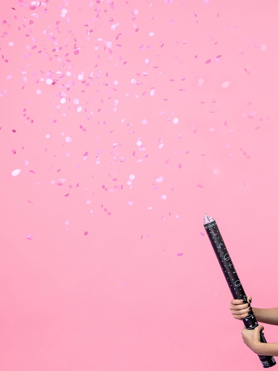 Partydeco - Geboorte confetti Kanon Roze (60cm)