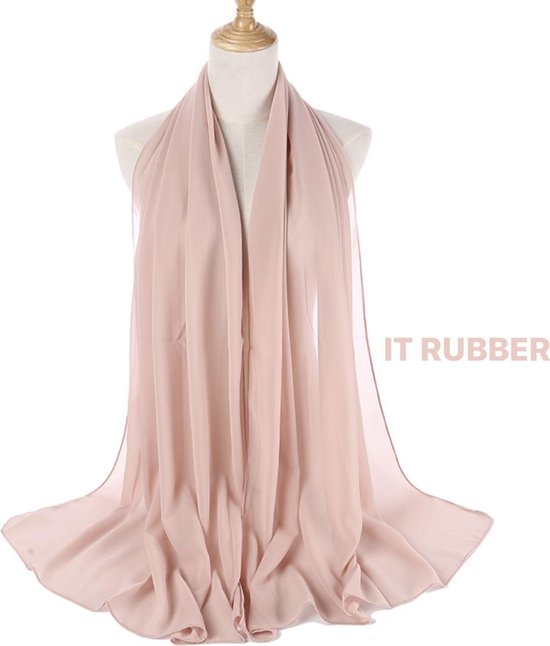 Foto: Wow peach hoofddoek it rubber hijab sjaal hoofddoek turban chiffon scarf sjawl dames hoofddoek islam hoofddeksel musthave 