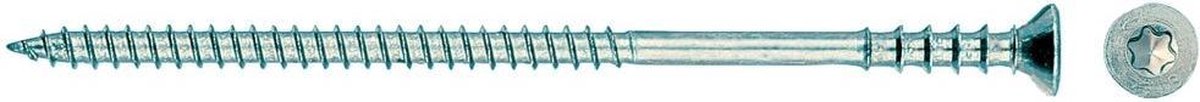 Fischer JUSS afstandschroeven stelschroef verzinkt TORX TX-25 platverzonken kop 6 x 100 mm 100 stuks
