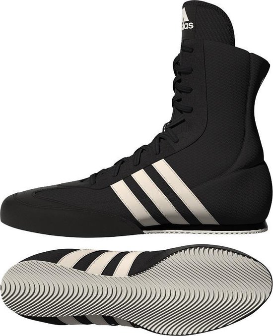 Chaussures de boxe adidas Box Hog 2.0 - Languette Extra longue - Zwart/ Wit  - 45 1/3 | bol.com