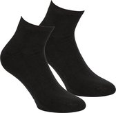 6 paar Boru Bamboo half hoge sneaker sokken | kleur Zwart | Maat 40-46